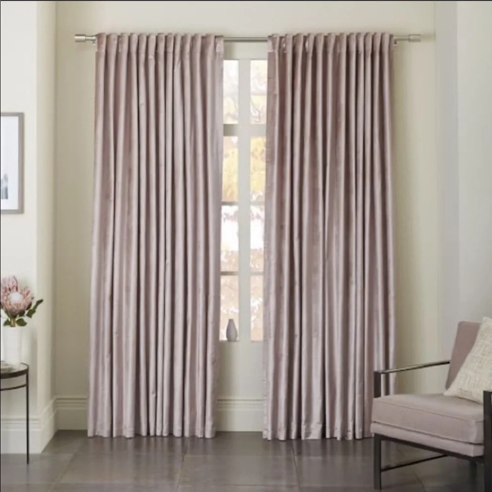 West Elm Pink Curtains